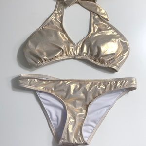 GOLD BIKINI - TWO PIECE